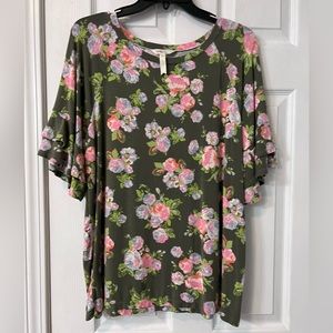 Matilda Jane pullover top has a floral print